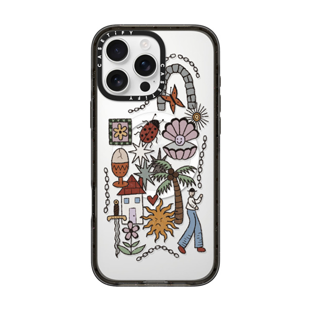 skumclub x CASETiFY iPhone 16 Pro Max Case Floral,Surrealism Black Impact Case MagSafe Compatible stickers Back to School skumclub x CASETiFY iPhone 16 Pro Max Case Floral,Surrealism Black Impact Case MagSafe Compatible stickers Back to School