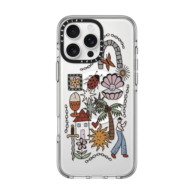 skumclub x CASETiFY iPhone 16 Pro Max ケース Floral,Surrealism クリア クリア ケース MagSafe対応 stickers Back to School skumclub x CASETiFY iPhone 16 Pro Max ケース Floral,Surrealism クリア クリア ケース MagSafe対応 stickers Back to School