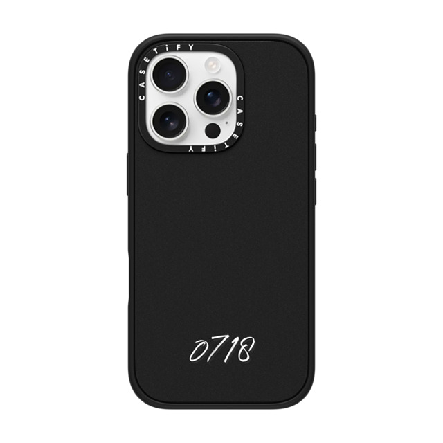 CASETiFY iPhone 16 Pro ケース マットブラック インパクトケース MagSafe対応 Customization - (0718)