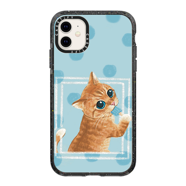 OniTatu99 x CASETiFY iPhone 11 Case Black Impact Case Ice lolly cat OniTatu99 x CASETiFY iPhone 11 Case Black Impact Case Ice lolly cat