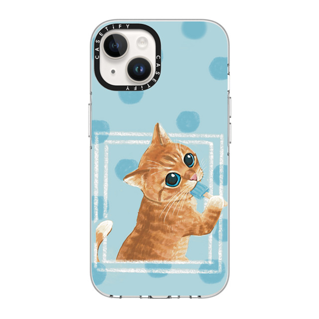 OniTatu99 x CASETiFY iPhone 14 Case Clear Clear Case MagSafe Compatible Ice lolly cat OniTatu99 x CASETiFY iPhone 14 Case Clear Clear Case MagSafe Compatible Ice lolly cat