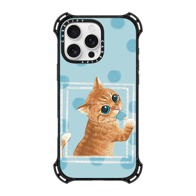 OniTatu99 x CASETiFY iPhone 16 Pro Max Case Black バウンスケース Ice lolly cat OniTatu99 x CASETiFY iPhone 16 Pro Max Case Black バウンスケース Ice lolly cat