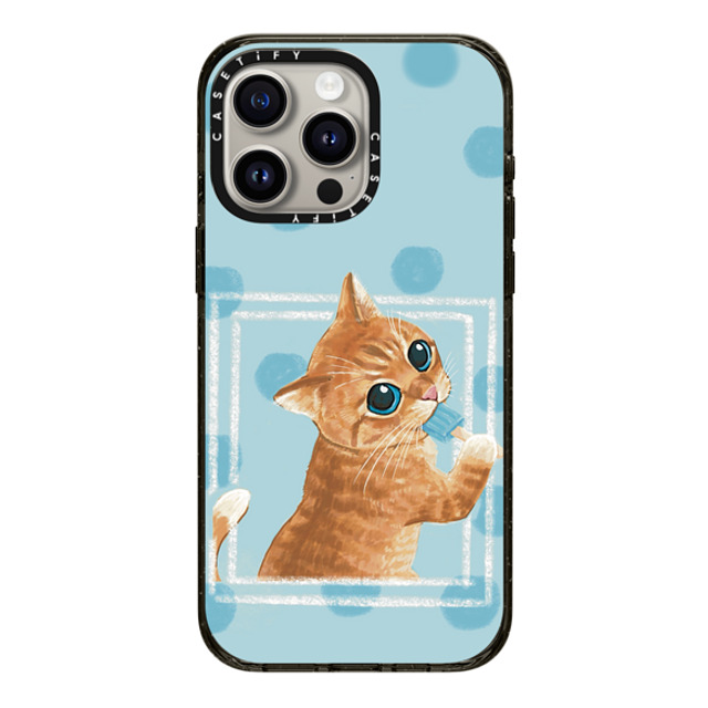 OniTatu99 x CASETiFY iPhone 15 Pro Max Case Black Impact Case MagSafe Compatible Ice lolly cat OniTatu99 x CASETiFY iPhone 15 Pro Max Case Black Impact Case MagSafe Compatible Ice lolly cat