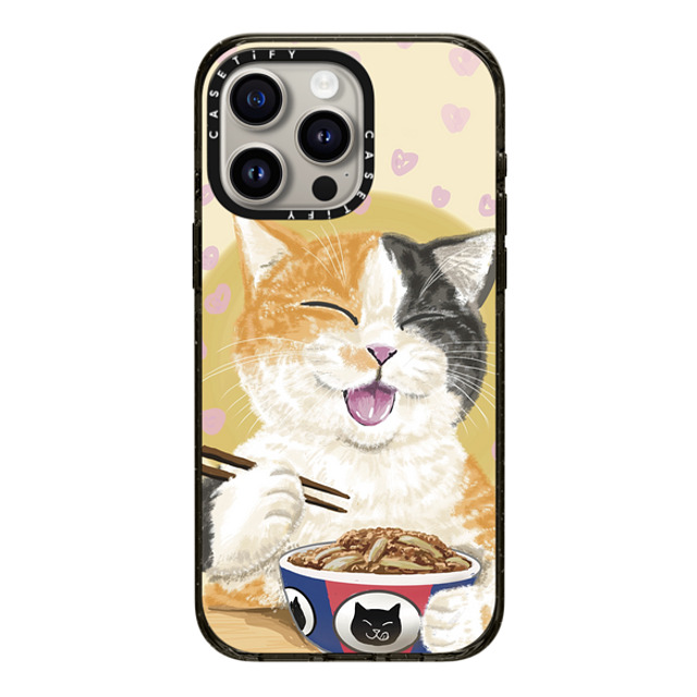OniTatu99 x CASETiFY iPhone 15 Pro Max Case Cat,Animal Black Impact Case MagSafe Compatible Gyudon cat Back to School OniTatu99 x CASETiFY iPhone 15 Pro Max Case Cat,Animal Black Impact Case MagSafe Compatible Gyudon cat Back to School
