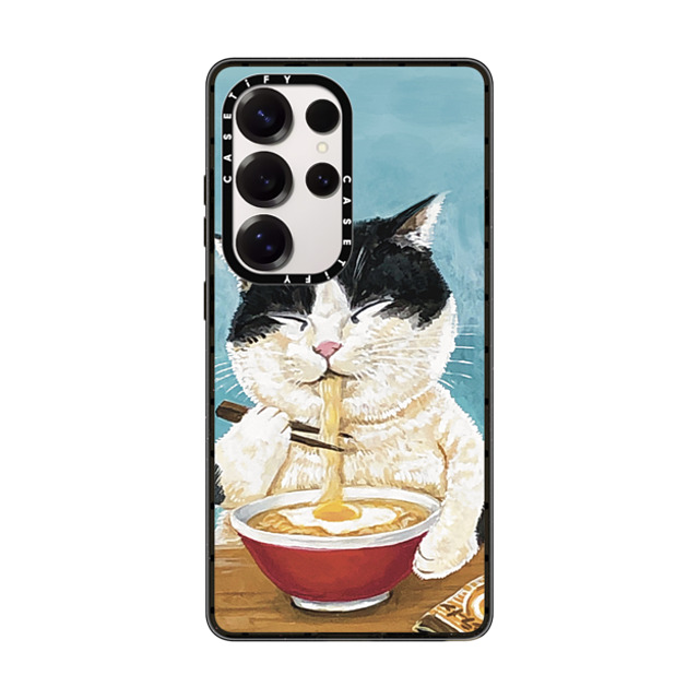 OniTatu99 x CASETiFY Galaxy S25 Ultra Case Cat,Animal ブラック マグネット式 インパクトケース Ramen cat New iPhone OniTatu99 x CASETiFY Galaxy S25 Ultra Case Cat,Animal ブラック マグネット式 インパクトケース Ramen cat New iPhone
