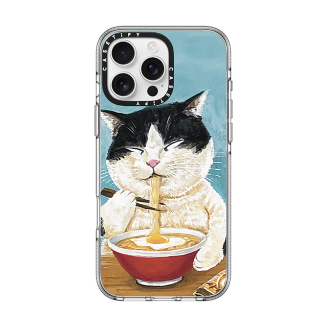 OniTatu99 x CASETiFY iPhone 16 Pro Max ケース クリア クリア ケース MagSafe対応 Ramen cat