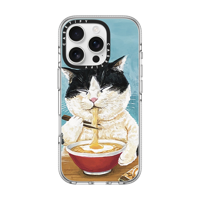 OniTatu99 x CASETiFY iPhone 16 Pro ケース クリア クリア ケース MagSafe対応 Ramen cat