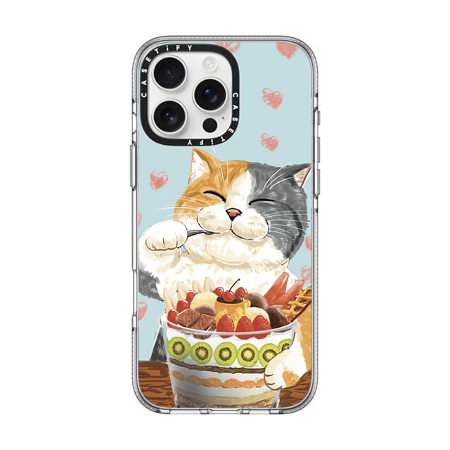 OniTatu99 x CASETiFY iPhone 16 Pro Max ケース Cat,Animal クリア クリア ケース MagSafe対応 Fruit parfait cat Father's Day OniTatu99 x CASETiFY iPhone 16 Pro Max ケース Cat,Animal クリア クリア ケース MagSafe対応 Fruit parfait cat Father's Day