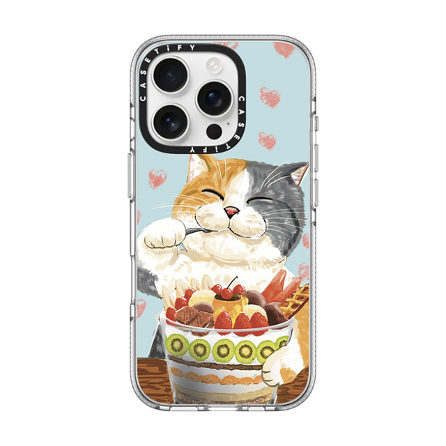 OniTatu99 x CASETiFY iPhone 16 Pro Case Cat,Animal Clear Clear Case MagSafe Compatible Fruit parfait cat Mother's Day OniTatu99 x CASETiFY iPhone 16 Pro Case Cat,Animal Clear Clear Case MagSafe Compatible Fruit parfait cat Mother's Day