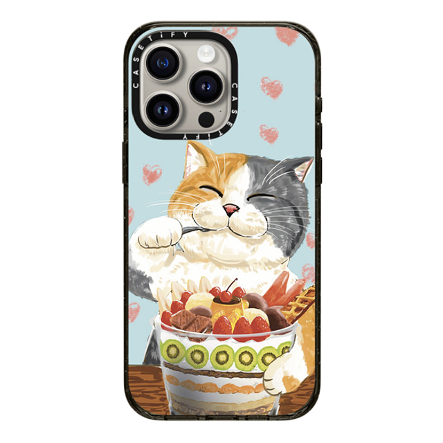 OniTatu99 x CASETiFY iPhone 15 Pro Max Case Cat,Animal Black Impact Case MagSafe Compatible Fruit parfait cat Mother's Day OniTatu99 x CASETiFY iPhone 15 Pro Max Case Cat,Animal Black Impact Case MagSafe Compatible Fruit parfait cat Mother's Day