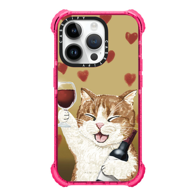 OniTatu99 x CASETiFY iPhone 14 Pro ケース Bubble Gum ウルトラインパクトケース Cheers cat
