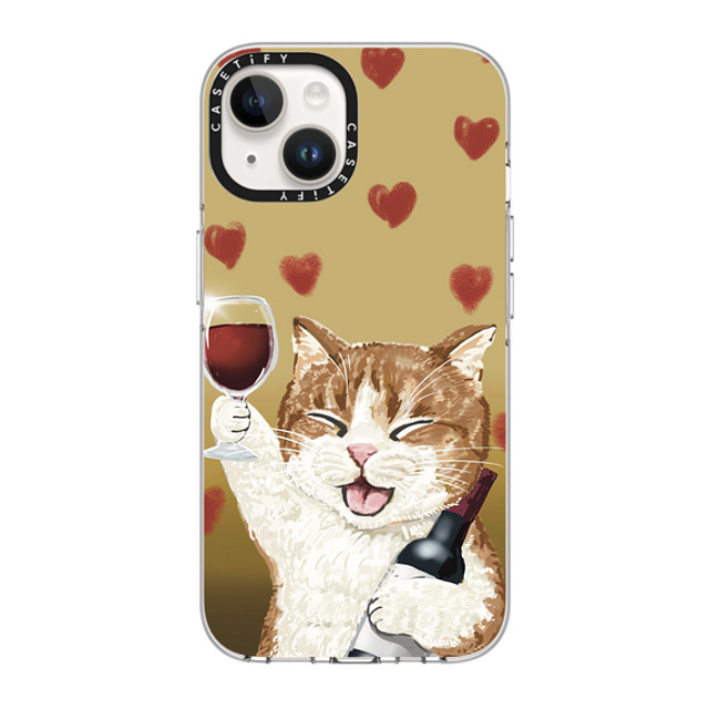 OniTatu99 x CASETiFY iPhone 14 ケース クリア クリア ケース MagSafe対応 Cheers cat