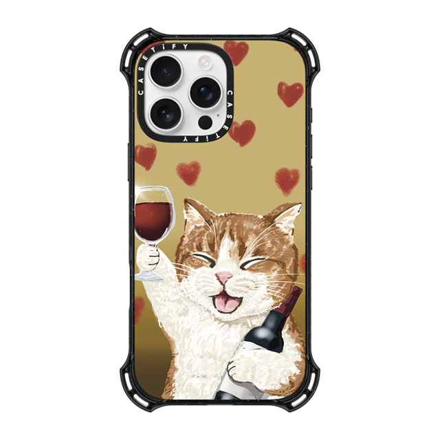 OniTatu99 x CASETiFY iPhone 16 Pro Max ケース ブラック バウンスケース Cheers cat