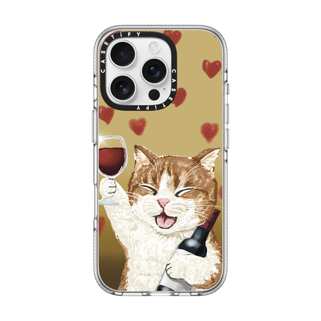 OniTatu99 x CASETiFY iPhone 16 Pro ケース クリア クリア ケース MagSafe対応 Cheers cat