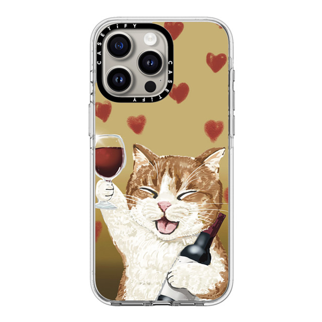 OniTatu99 x CASETiFY iPhone 15 Pro Max ケース クリア クリア ケース MagSafe対応 Cheers cat