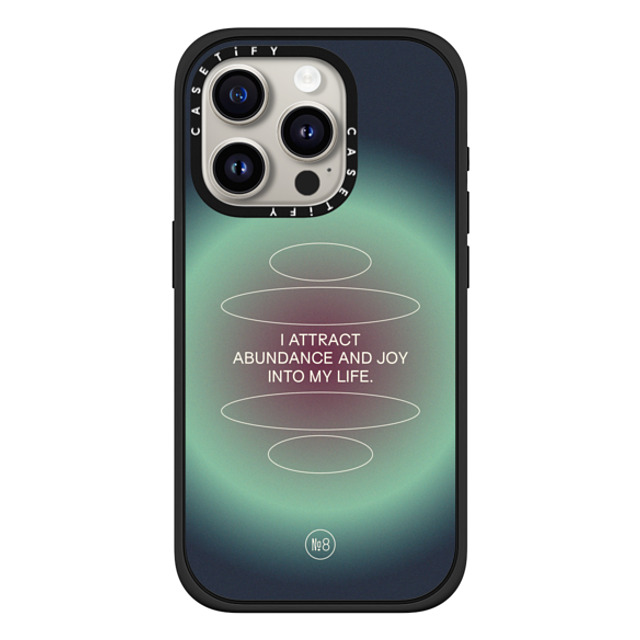 We Are No.8 x CASETiFY iPhone 15 Pro Case Quote マットブラック Impact Case MagSafe Compatible Abundance & Joy by No. 8 Mother's Day We Are No.8 x CASETiFY iPhone 15 Pro Case Quote マットブラック Impact Case MagSafe Compatible Abundance & Joy by No. 8 Mother's Day
