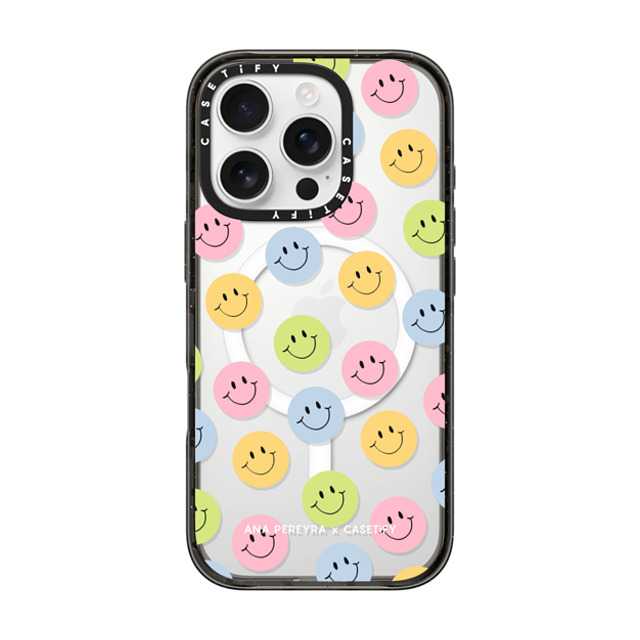 CASETiFY iPhone 16 Pro ケース ブラック インパクトケース MagSafe対応 Smiley Faces alpe3191 Back to School CASETiFY iPhone 16 Pro ケース ブラック インパクトケース MagSafe対応 Smiley Faces alpe3191 Back to School