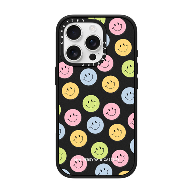 CASETiFY iPhone 16 Pro Case Matte Black Impact Case MagSafe Compatible Smiley Faces alpe3191 Back to School CASETiFY iPhone 16 Pro Case Matte Black Impact Case MagSafe Compatible Smiley Faces alpe3191 Back to School