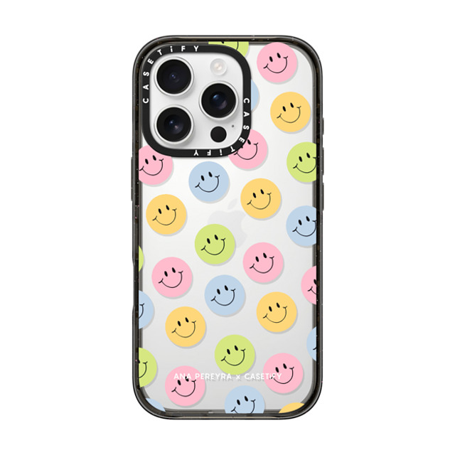 CASETiFY iPhone 16 Pro ケース ブラック インパクトケース Smiley Faces alpe3191 Back to School CASETiFY iPhone 16 Pro ケース ブラック インパクトケース Smiley Faces alpe3191 Back to School