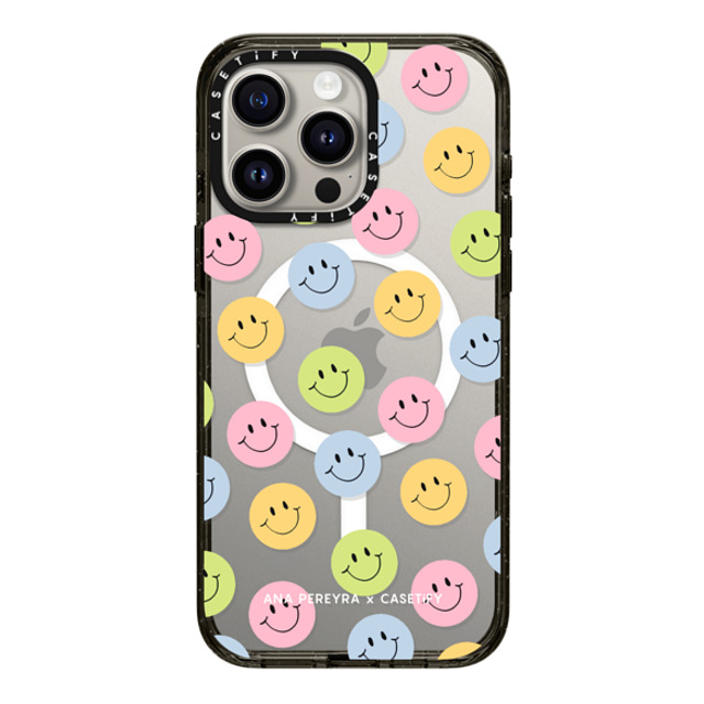 CASETiFY iPhone 15 Pro Max Case Black Impact Case MagSafe Compatible Smiley Faces alpe3191 Back to School CASETiFY iPhone 15 Pro Max Case Black Impact Case MagSafe Compatible Smiley Faces alpe3191 Back to School