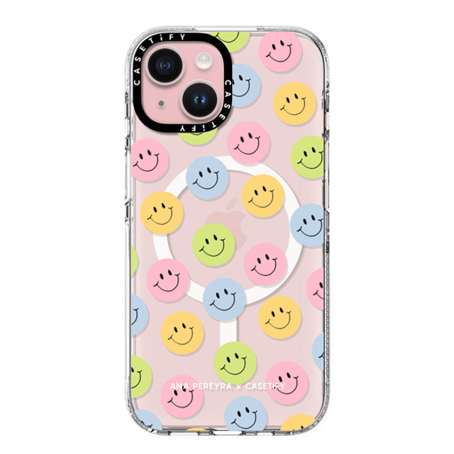 CASETiFY iPhone 15 Case クリア クリア ケース MagSafe対応 Smiley Faces alpe3191 Back to School CASETiFY iPhone 15 Case クリア クリア ケース MagSafe対応 Smiley Faces alpe3191 Back to School
