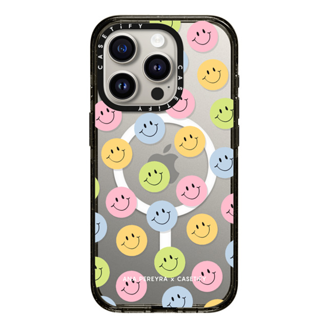 CASETiFY iPhone 15 Pro Case Black Impact Case MagSafe Compatible Smiley Faces alpe3191 Back to School CASETiFY iPhone 15 Pro Case Black Impact Case MagSafe Compatible Smiley Faces alpe3191 Back to School