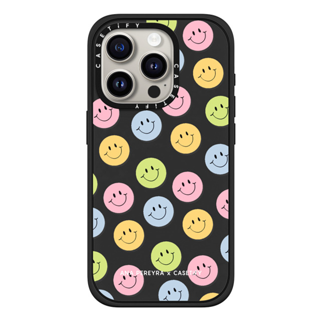 CASETiFY iPhone 15 Pro Case Matte Black Impact Case MagSafe Compatible Smiley Faces alpe3191 Back to School CASETiFY iPhone 15 Pro Case Matte Black Impact Case MagSafe Compatible Smiley Faces alpe3191 Back to School
