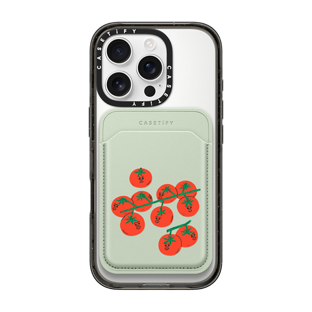Tess Smith-Roberts x CASETiFY MagSafe ウォレット Mint/Brown Snappy BioVeg MagSafe ウォレット Cherry Tomatoes Tess Smith-Roberts x CASETiFY MagSafe ウォレット Mint/Brown Snappy BioVeg MagSafe ウォレット Cherry Tomatoes