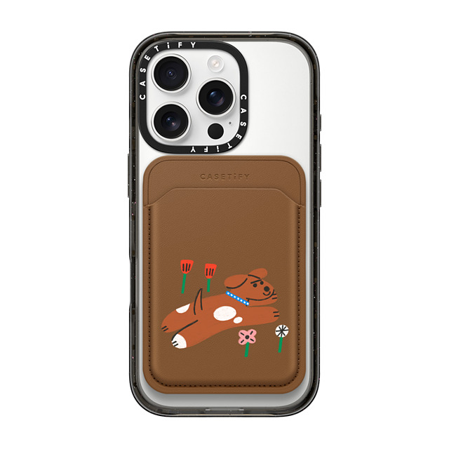 Tess Smith-Roberts x CASETiFY MagSafe ウォレット Cartoon Tan/Blue Snappy BioVeg MagSafe ウォレット Jumping Dog Mother's Day Tess Smith-Roberts x CASETiFY MagSafe ウォレット Cartoon Tan/Blue Snappy BioVeg MagSafe ウォレット Jumping Dog Mother's Day