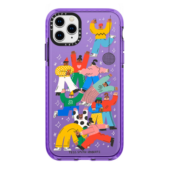 Tess Smith-Roberts x CASETiFY iPhone 11 Pro Max Case Dark Purple Impact Case Party People Tess Smith-Roberts x CASETiFY iPhone 11 Pro Max Case Dark Purple Impact Case Party People
