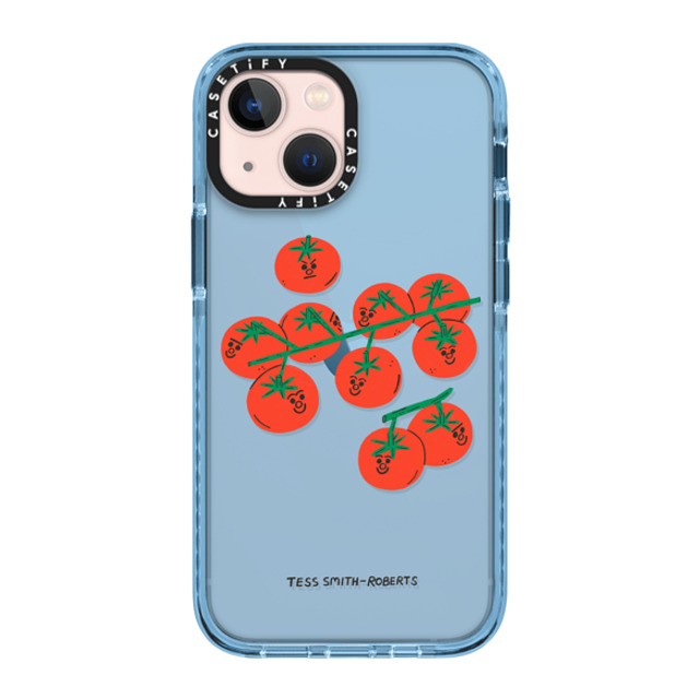 Tess Smith-Roberts x CASETiFY iPhone 13 Mini ケース Sierra Blue インパクトケース Cherry Tomatoes