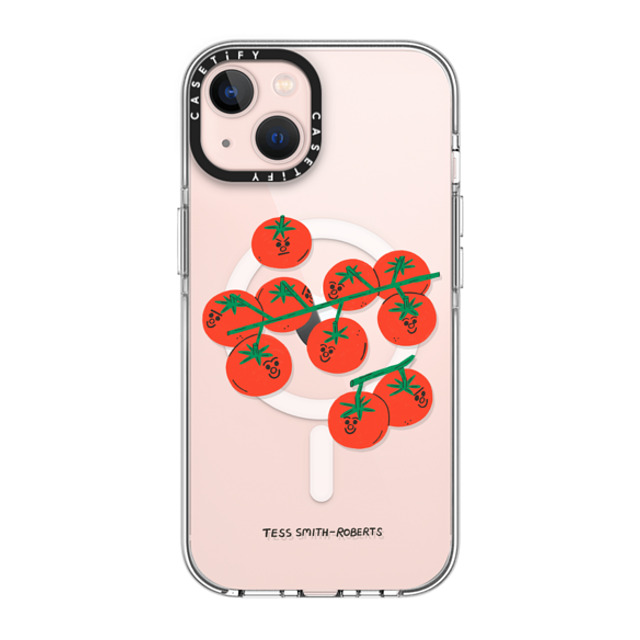 Tess Smith-Roberts x CASETiFY iPhone 13 ケース クリア クリア ケース MagSafe対応 Cherry Tomatoes