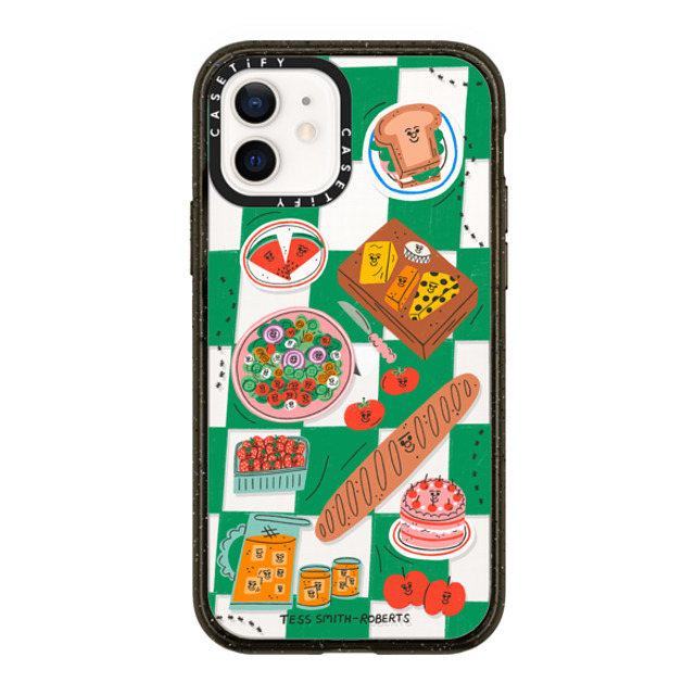 Tess Smith-Roberts x CASETiFY iPhone 12 Case Checkered,Cartoon ブラック インパクトケース Picnic Mother's Day Tess Smith-Roberts x CASETiFY iPhone 12 Case Checkered,Cartoon ブラック インパクトケース Picnic Mother's Day
