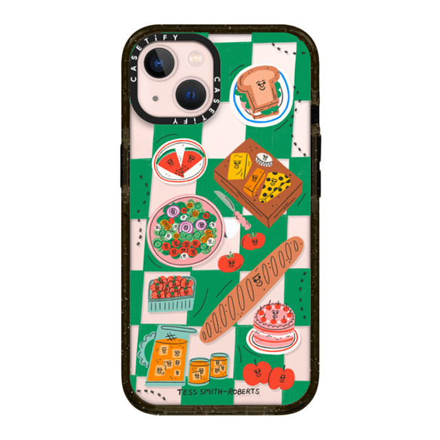 Tess Smith-Roberts x CASETiFY iPhone 13 ケース ブラック インパクトケース Picnic