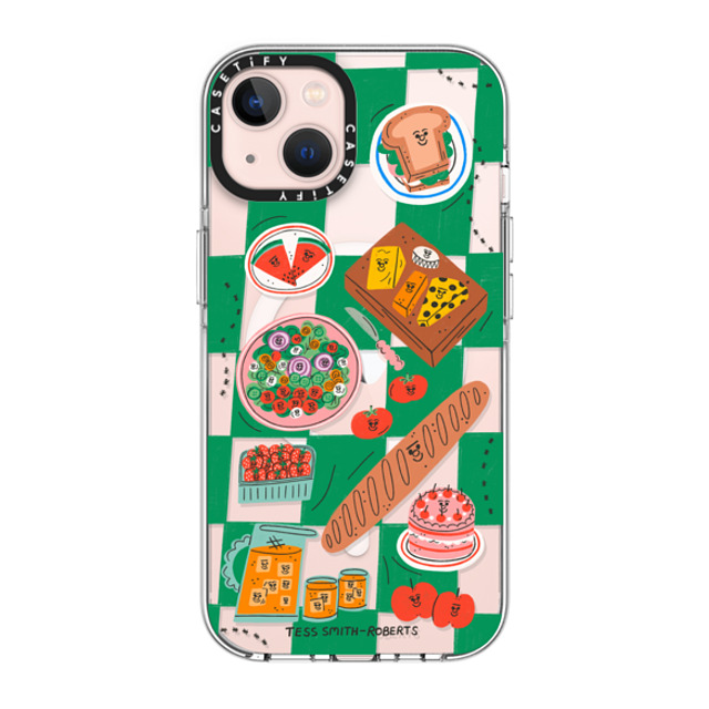 Tess Smith-Roberts x CASETiFY iPhone 13 ケース クリア クリア ケース MagSafe対応 Picnic