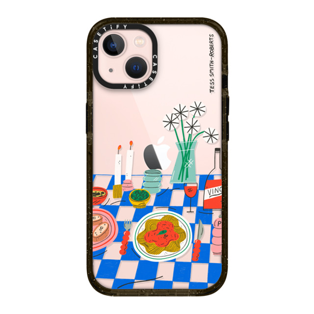 Tess Smith-Roberts x CASETiFY iPhone 13 ケース ブラック インパクトケース Spaghetti