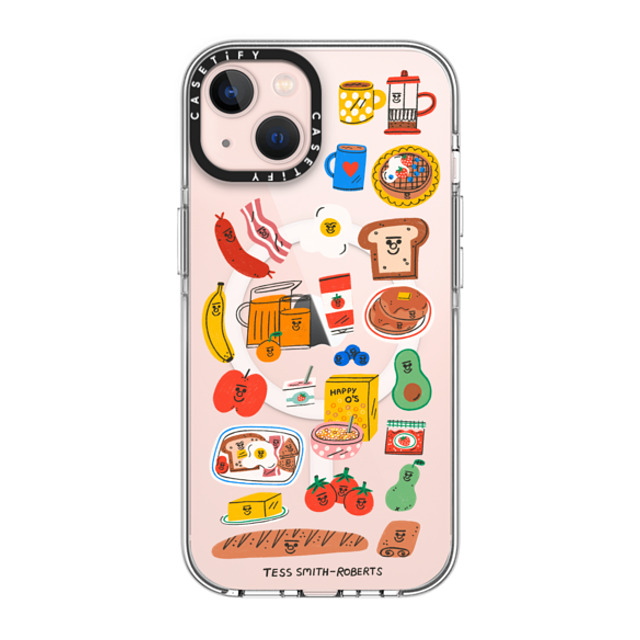 Tess Smith-Roberts x CASETiFY iPhone 13 ケース クリア クリア ケース MagSafe対応 Breakfast Bits