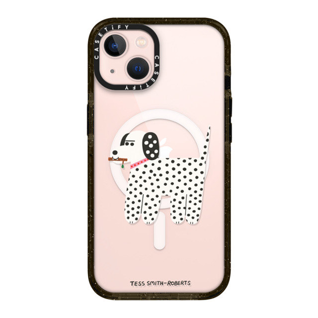 Tess Smith-Roberts x CASETiFY iPhone 13 ケース ブラック インパクトケース MagSafe対応 Dalmatian