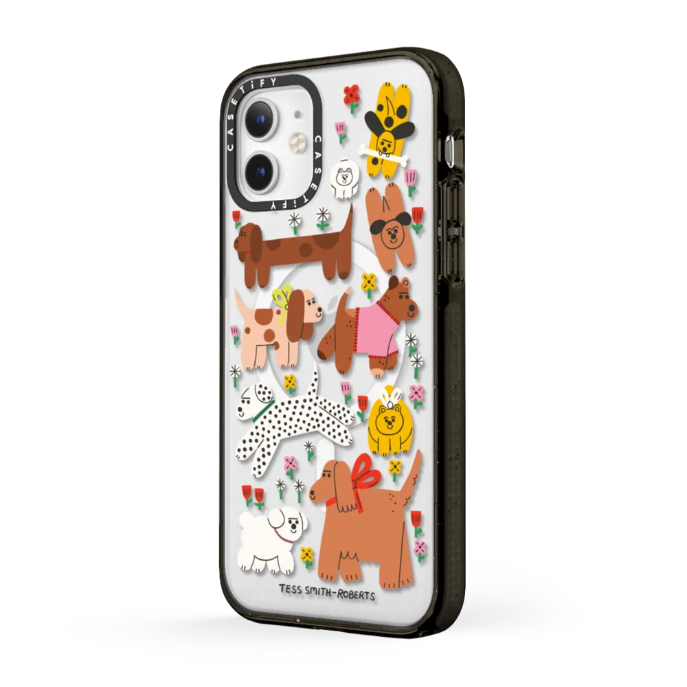 Impact iPhone 12 Case MagSafe Compatible - Dogs in the meadow