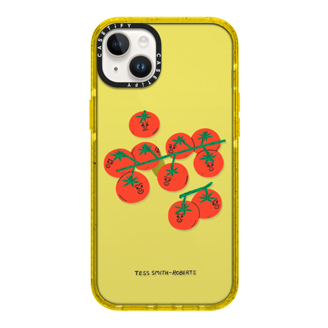 Tess Smith-Roberts x CASETiFY iPhone 14 Plus Case Cartoon イエロー インパクトケース Cherry Tomatoes Mother's Day Tess Smith-Roberts x CASETiFY iPhone 14 Plus Case Cartoon イエロー インパクトケース Cherry Tomatoes Mother's Day