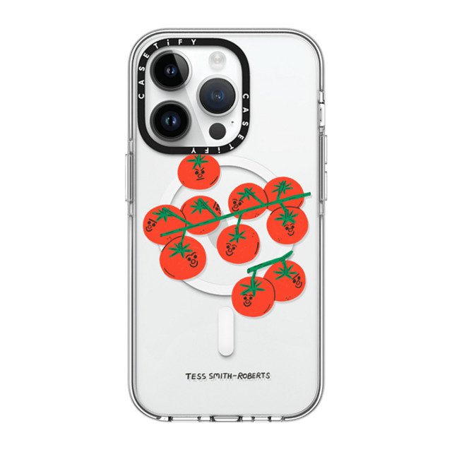 Tess Smith-Roberts x CASETiFY iPhone 14 Pro ケース クリア クリア ケース MagSafe対応 Cherry Tomatoes