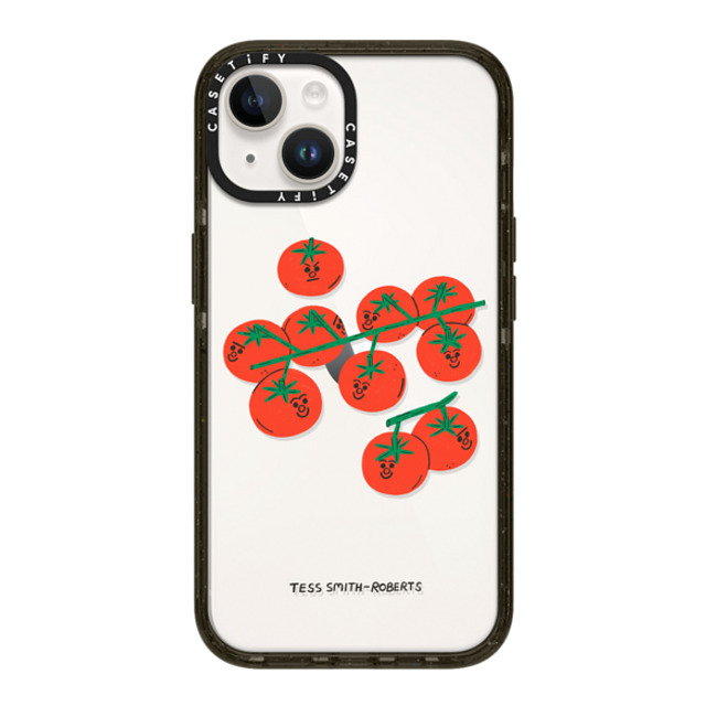 Tess Smith-Roberts x CASETiFY iPhone 14 ケース ブラック インパクトケース Cherry Tomatoes