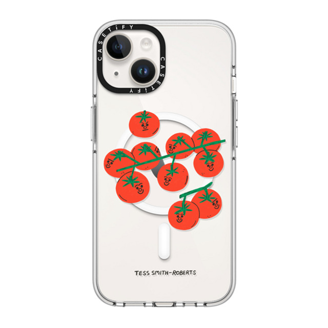 Tess Smith-Roberts x CASETiFY iPhone 14 ケース クリア クリア ケース MagSafe対応 Cherry Tomatoes