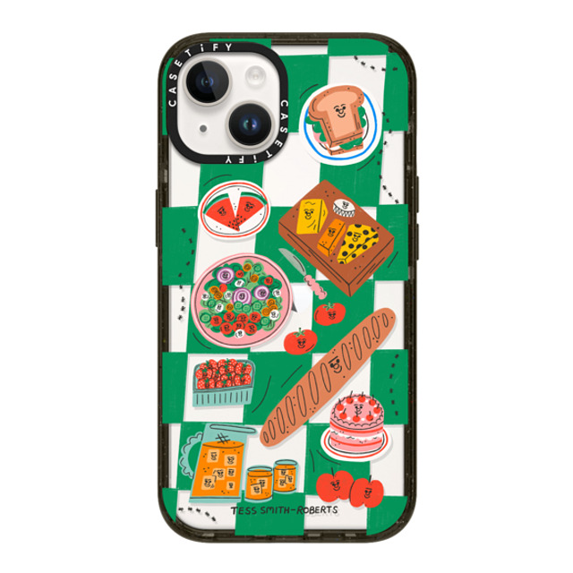 Tess Smith-Roberts x CASETiFY iPhone 14 ケース ブラック インパクトケース Picnic