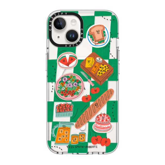 Tess Smith-Roberts x CASETiFY iPhone 14 ケース クリア クリア ケース MagSafe対応 Picnic