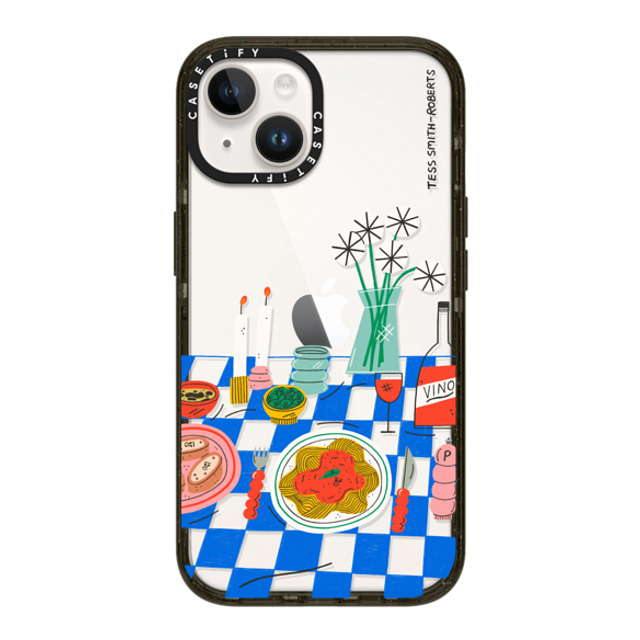 Tess Smith-Roberts x CASETiFY iPhone 14 ケース ブラック インパクトケース Spaghetti