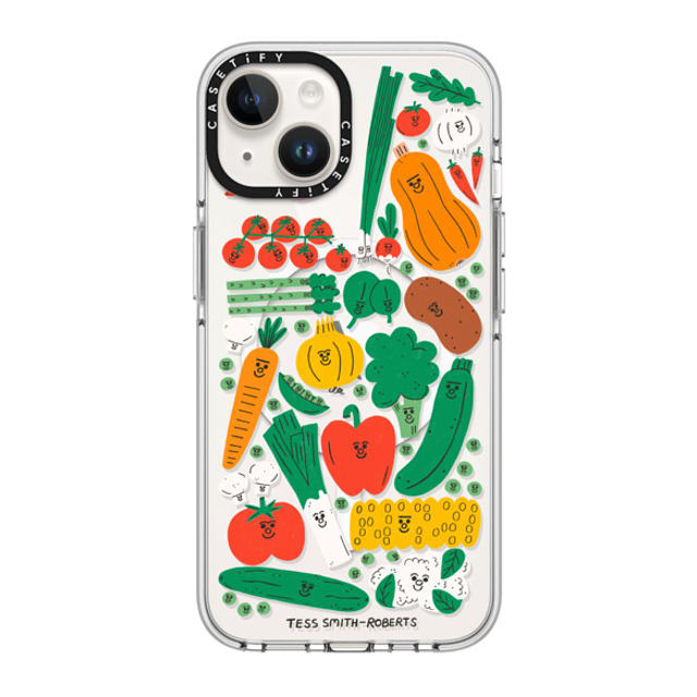 Tess Smith-Roberts x CASETiFY iPhone 14 ケース クリア クリア ケース MagSafe対応 Veggies