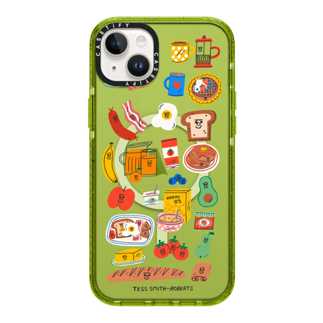 Tess Smith-Roberts x CASETiFY iPhone 14 Plus ケース Sticker,Cartoon Kiwi インパクトケース MagSafe対応 Breakfast Bits Father's Day Tess Smith-Roberts x CASETiFY iPhone 14 Plus ケース Sticker,Cartoon Kiwi インパクトケース MagSafe対応 Breakfast Bits Father's Day