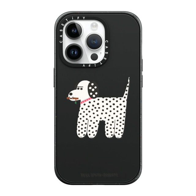 Tess Smith-Roberts x CASETiFY iPhone 14 Pro ケース マットブラック インパクトケース MagSafe対応 Dalmatian