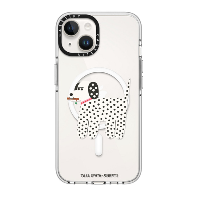 Tess Smith-Roberts x CASETiFY iPhone 14 ケース クリア クリア ケース MagSafe対応 Dalmatian